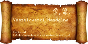 Veszelovszki Magdolna névjegykártya