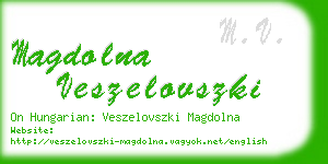 magdolna veszelovszki business card